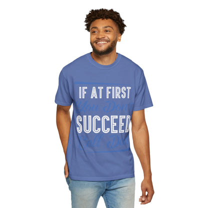 If At First You Don’t Succeed Call Dad Family Moments Fatherly Care Family Values Passion Graphic Print Style Tee Gift For Friends Family Fathers Day Birthday Celebrations Special Events Casual Wear