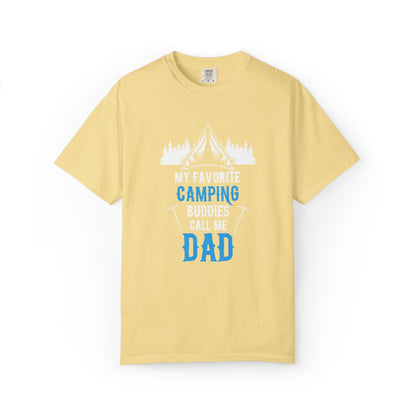 Funny My Favorite Camping Buddies Call Me Dad Sarcastic Adventure Mountains Hiking Stars Unisex Heavy Cotton T-Shirt
