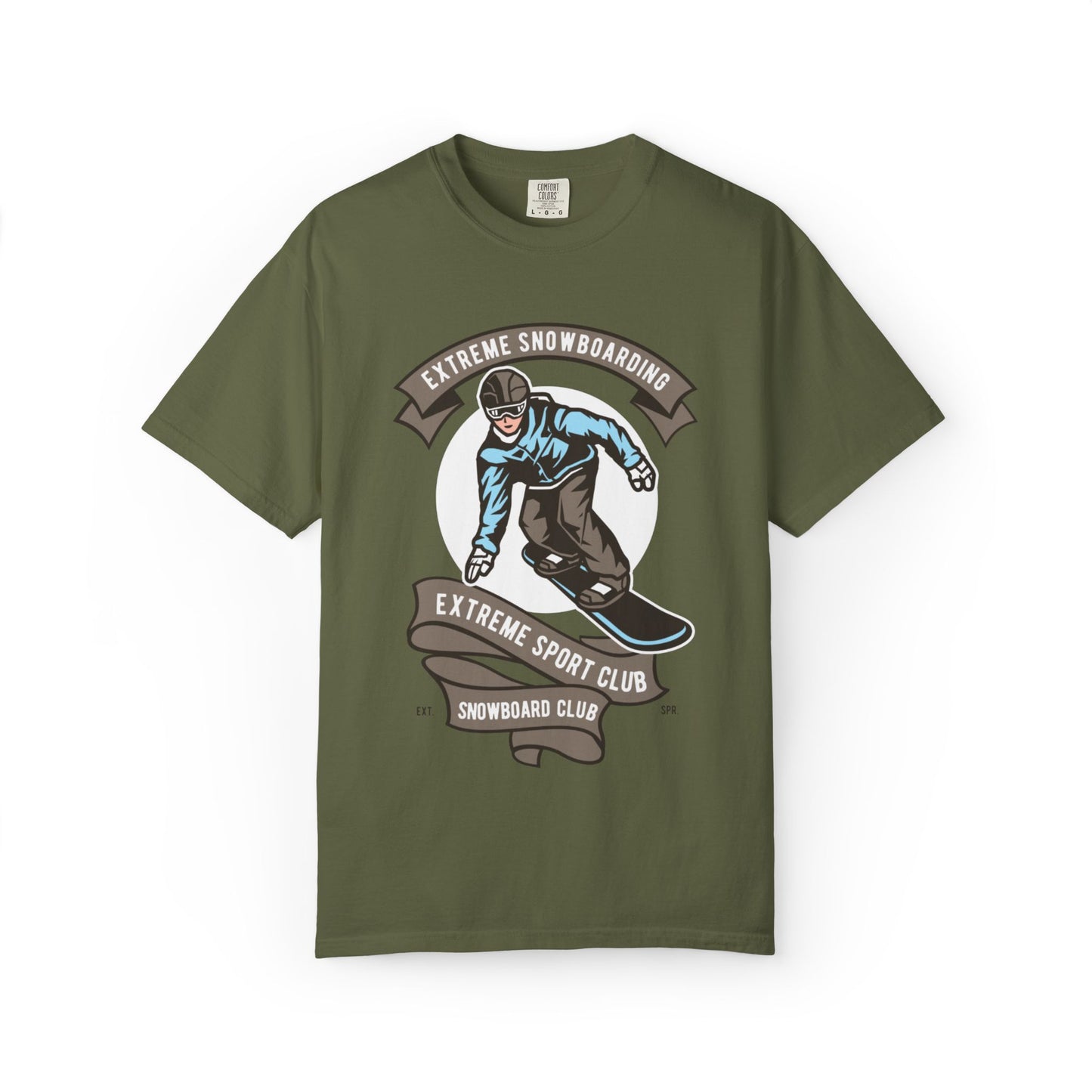 Extreme Snowboarding Sports Club Holly Jolly Winter Tee Wonderland Unisex Heavy Cotton T-Shirt
