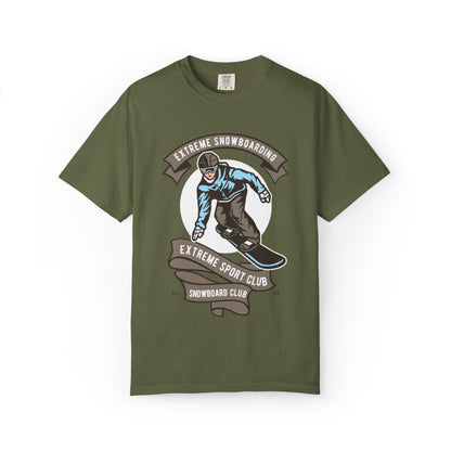Extreme Snowboarding Sports Club Holly Jolly Winter Tee Wonderland Unisex Heavy Cotton T-Shirt
