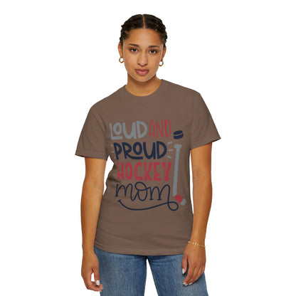 Loud & Proud Hockey Mom Power Play Cheering Stickhandling Sports Tee Legend Unisex Heavy Cotton T-Shirt