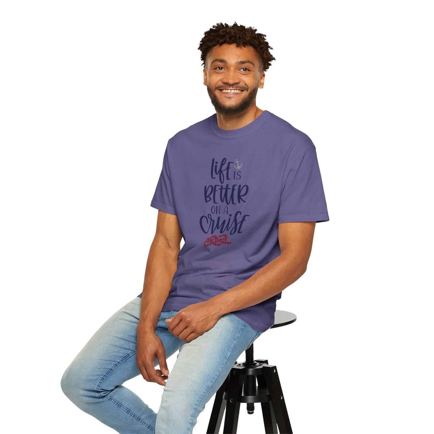 Life Is Better On A Cruise Marine Life Fishermen Seafaring Adventure Lovers Tee Shipman Unisex Heavy Cotton T-Shirt