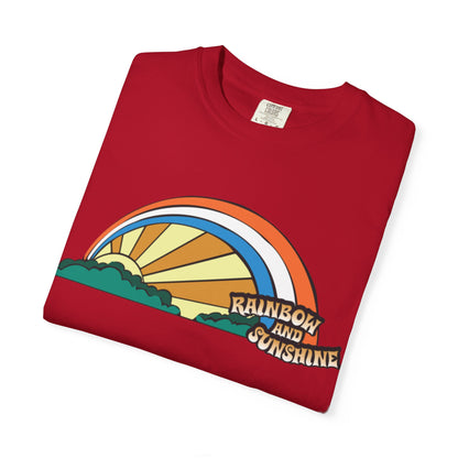 Rainbow And Sunshine Summer Trendy Tee Sunshine Days Ice Cream Summer Camp Beachcombing Anchor Unisex Heavy Cotton T-Shirt