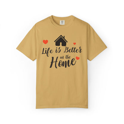 Life Is Better On The Home Peaceful Paradise Tee Cherished Space Heartfelt Haven Unisex Heavy Cotton T-Shirt