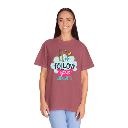 Follow Your Dreams Aspiration Determination Courage Night Wishes Unisex Heavy Cotton T-Shirt