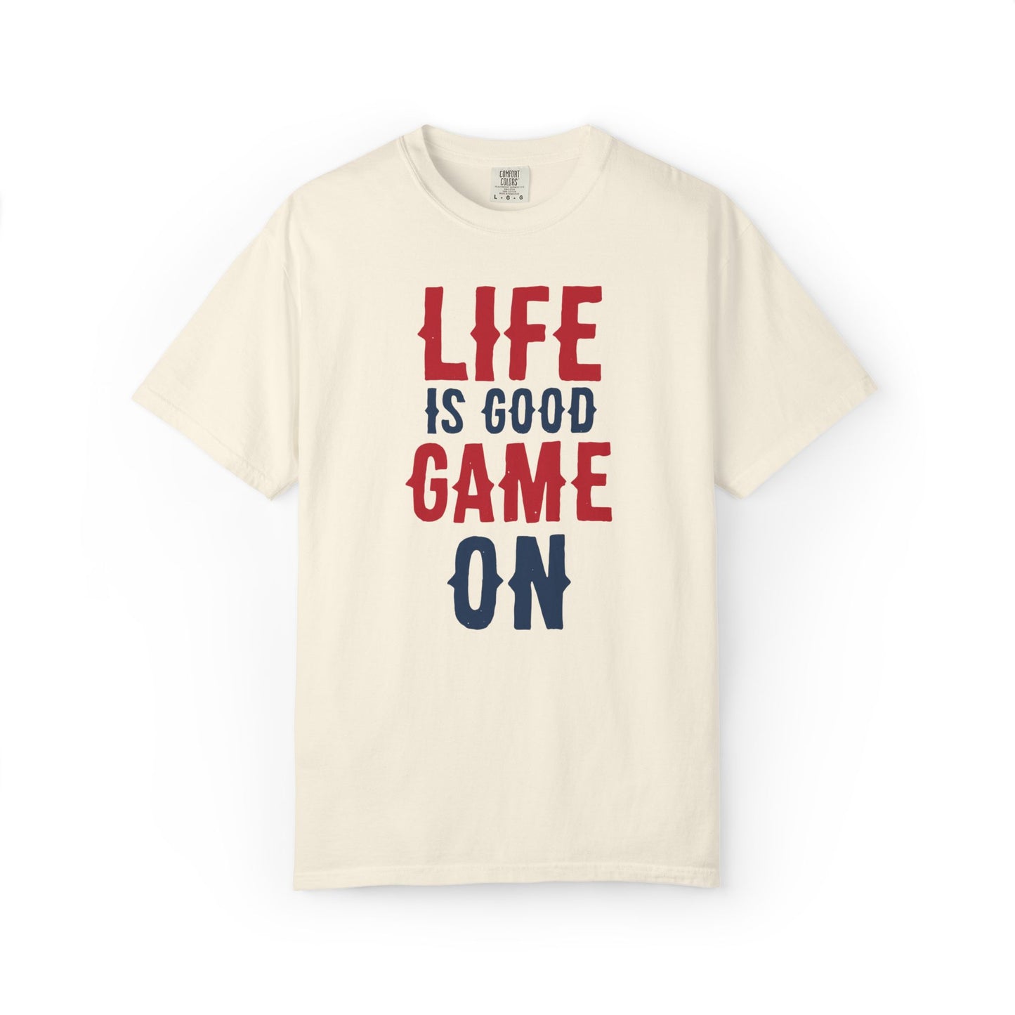 Life Is Good Game On Baseball Player Grand Slam Performers Tee Infield Magicians Batting Champions Unisex Heavy Cotton T-Shirt