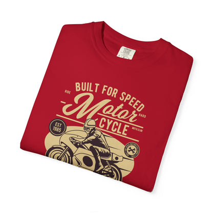 Built For Speed Motorcycle Custom Engine Club Motorbike Lovers Trendy Tee High-speed Rider Adventure Racer Unisex Heavy Cotton T-Shirt