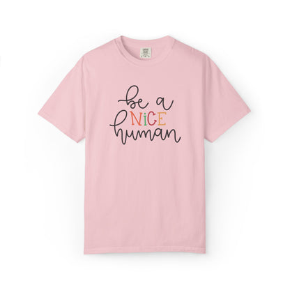 Be A Nice Human Positivity Optimism Happiness Tee Mindset Gratitude Empathy Unisex Heavy Cotton T-Shirt