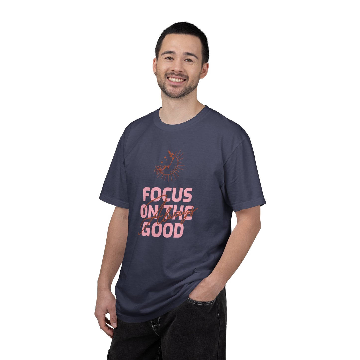 Focus on Good Trendy Tee Travel Addict Exploring Adventurous Tour Lover Tourist Journey Unisex Heavy Cotton T-Shirt