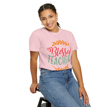Blessed Teacher Role Model Supportive Learning Positive Reinforcement Moral Values Unisex Heavy Cotton T-Shirt