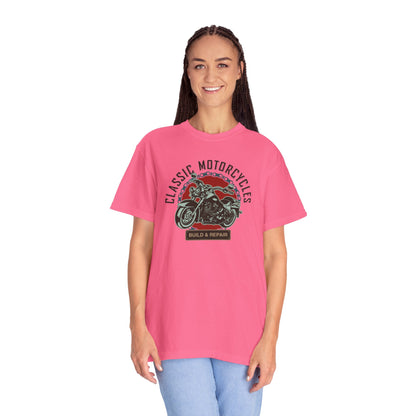 Classic Motorcycles Custom Engine Club Motorbike Lovers Trendy Tee High-speed Rider Adventure Racer Unisex Heavy Cotton T-Shirt