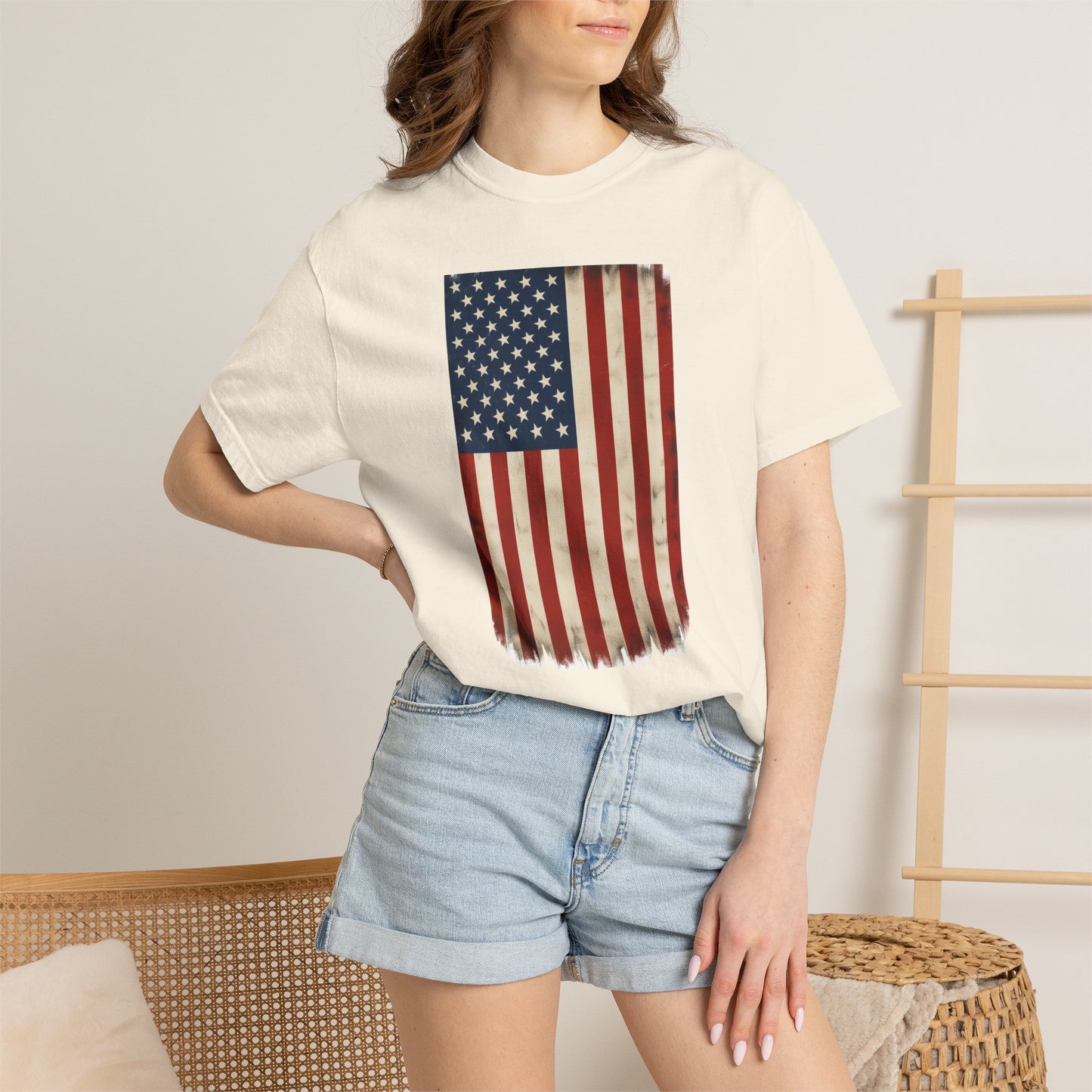 Flag USA - Unisex Garment-Dyed T-shirt