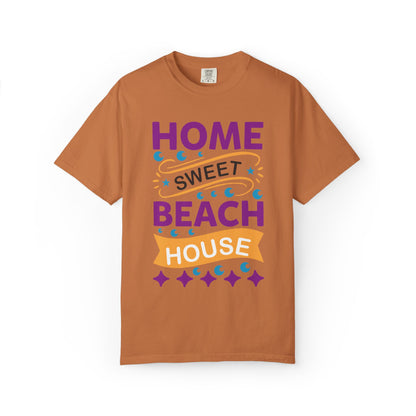 Enjoyable Home Sweet Beach House Beach Life Sun Sand Sea Seashells Sea Breeze Beach Sun Glasses  Unisex Heavy Cotton T-Shirt