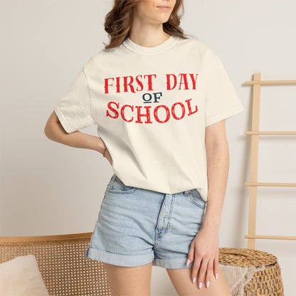 Funny First Day School Learning Legend Super Scholar Junior Geniuses Science Star Student’s Day Unisex Heavy Cotton T-Shirt