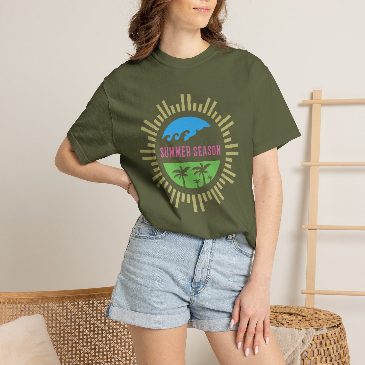 Summer Season Heat Long Days Cool Tee Unisex Heavy Cotton T-Shirt