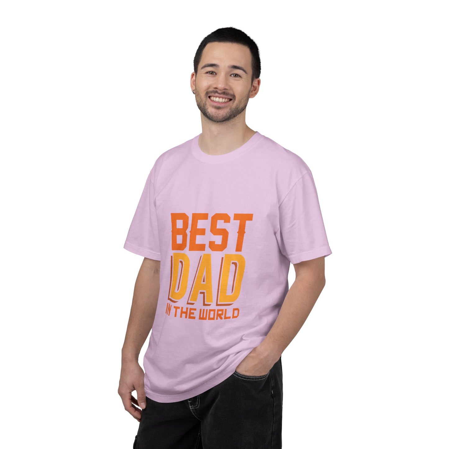 Best Dad In The World Fatherhood Excellence Tee Family Champion Role Model Unisex Heavy Cotton T-Shirt