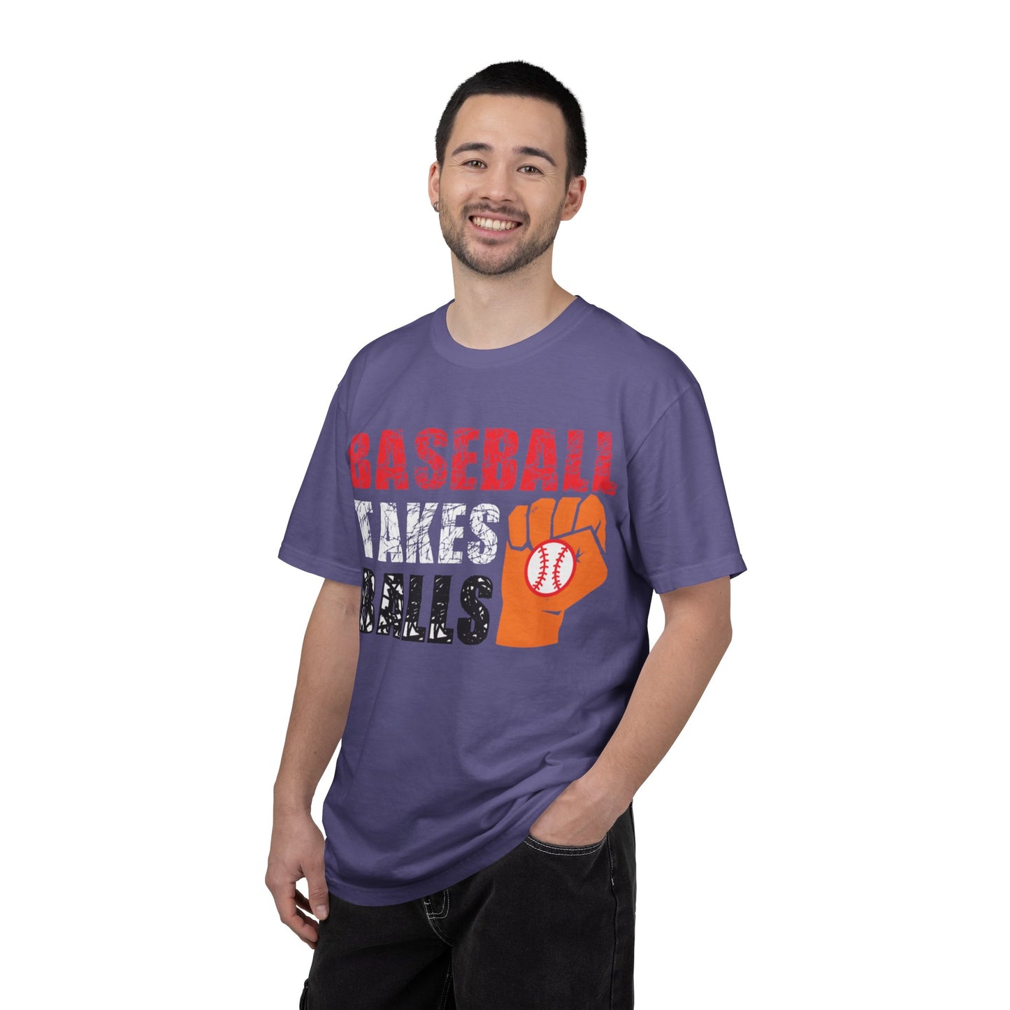 Baseball Takes Ball Defensive Prowess Tee Fielding Excellence Outfield Expertise Unisex Heavy Cotton T-Shirt
