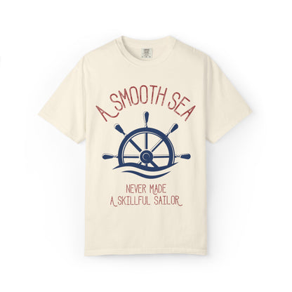 A Smooth Sea Marine Life Fishermen Seafaring Adventure Lovers Tee Shipman Unisex Heavy Cotton T-Shirt