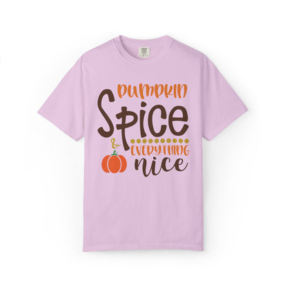 Pumpkin Spice & Everything Nice Halloween Autumn Delight Pumpkin Lovers Tee Seasonal Spices Fall Fusion Unisex Heavy Cotton T-Shirt