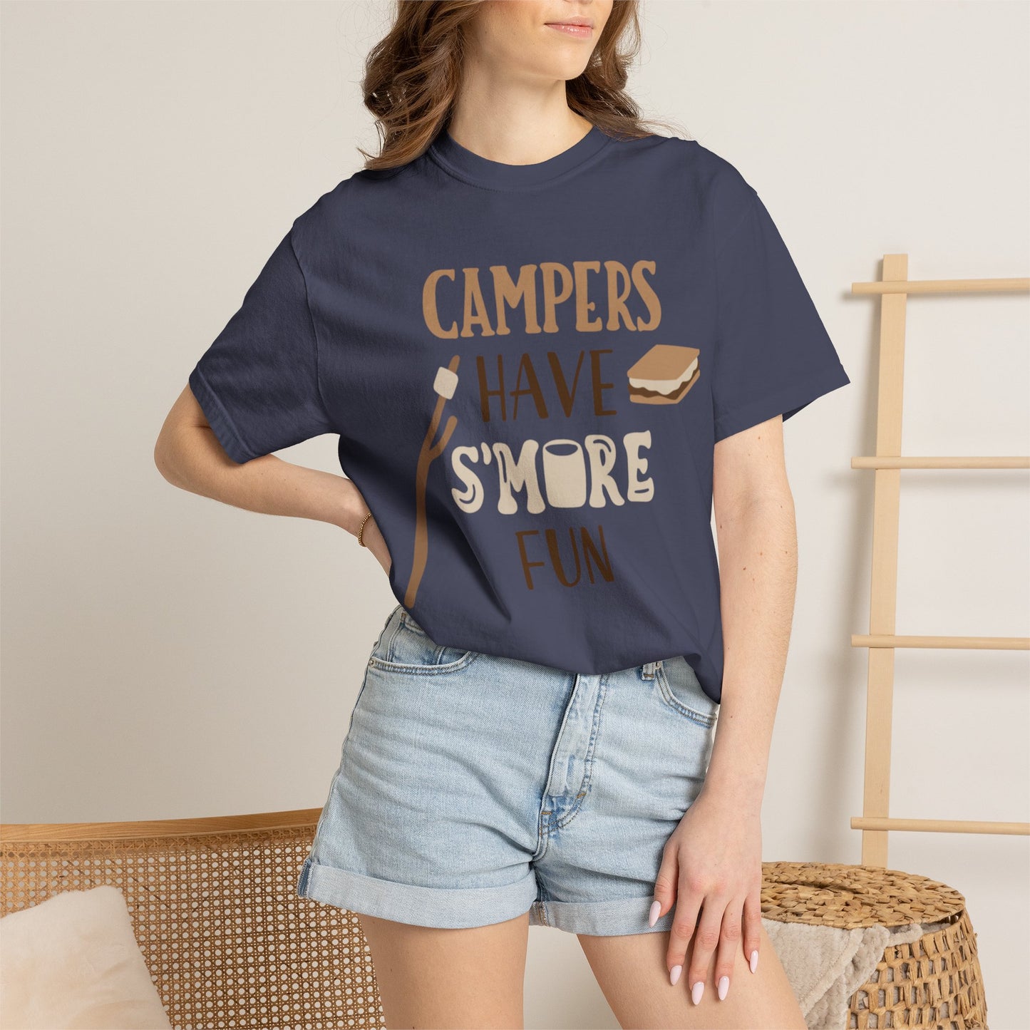 Campers Adventure Mountain Tee Belays Ropes Fun Activities Unisex Heavy Cotton T-Shirt