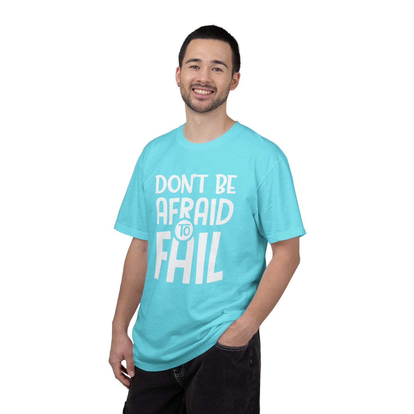 Motivational Don’t Be Afraid To Fail Hard Work Rise Above Positivity Determination Progress Dedication Unisex Heavy Cotton T-Shirt