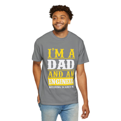 Proud Dad I’m Dad And An Engineer Fatherhood Role Model Problem-solving Critical Thinking Unisex Heavy Cotton T-Shirt