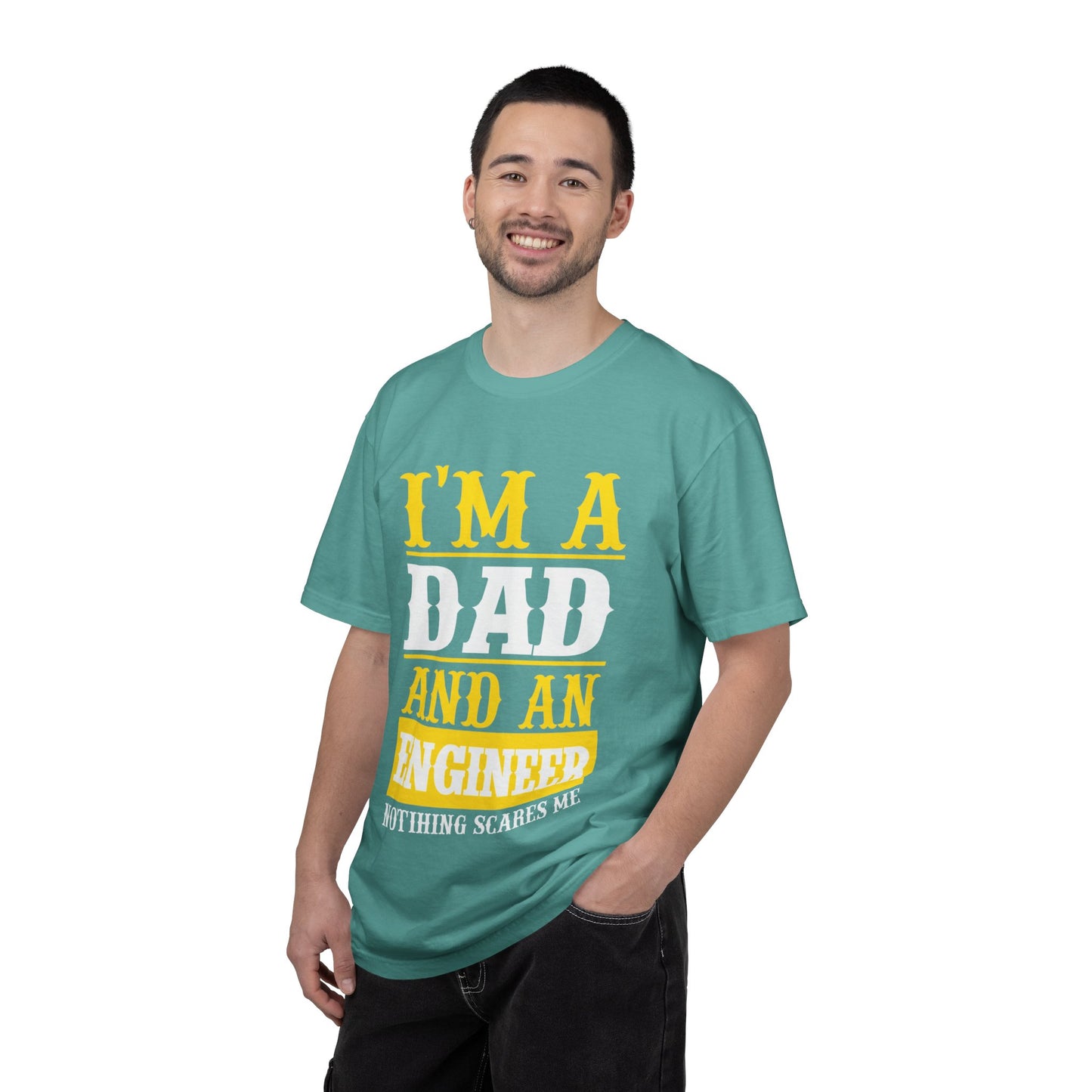 Proud Dad I’m Dad And An Engineer Fatherhood Role Model Problem-solving Critical Thinking Unisex Heavy Cotton T-Shirt