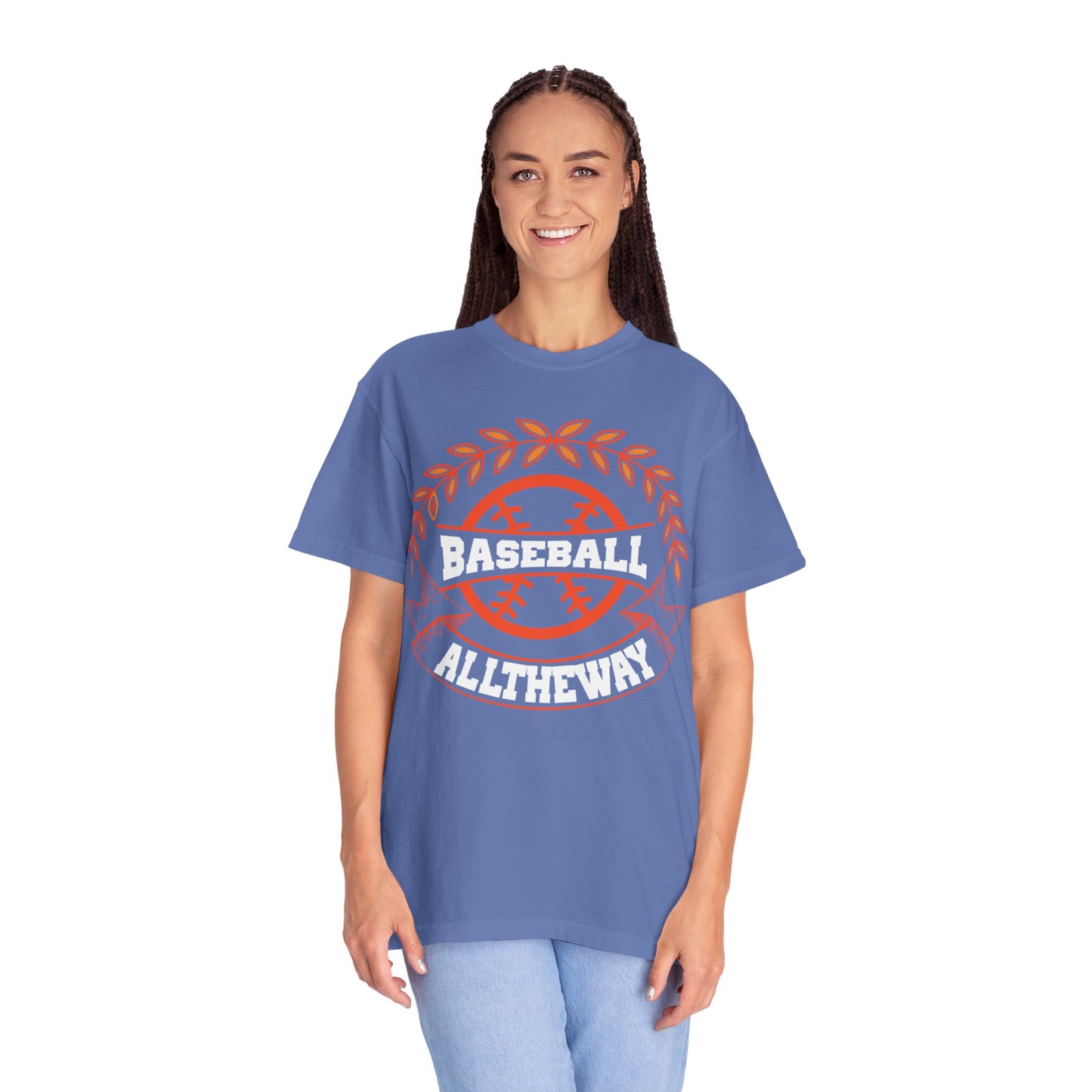 Funny Baseball All The Way Athletic Sarcastic Enthusiasm Pitcher Fastball Sports Loyalty  Unisex Heavy Cotton T-Shirt