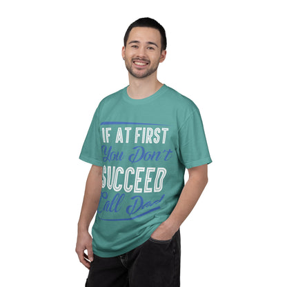 If At First You Don’t Succeed Call Dad Family Moments Fatherly Care Family Values Passion Graphic Print Style Tee Gift For Friends Family Fathers Day Birthday Celebrations Special Events Casual Wear
