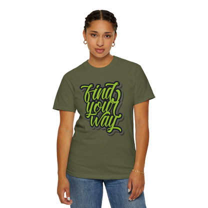 Find Your Way Direction Guidance Tee Exploration Adventure Destination Unisex Heavy Cotton T-Shirt