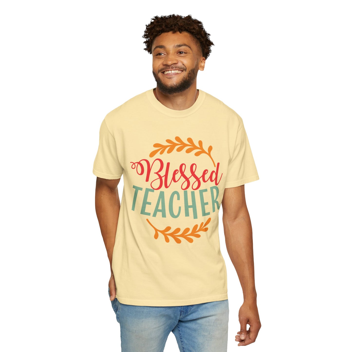 Blessed Teacher Role Model Supportive Learning Positive Reinforcement Moral Values Unisex Heavy Cotton T-Shirt