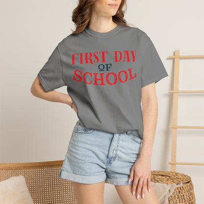 Funny First Day School Learning Legend Super Scholar Junior Geniuses Science Star Student’s Day Unisex Heavy Cotton T-Shirt