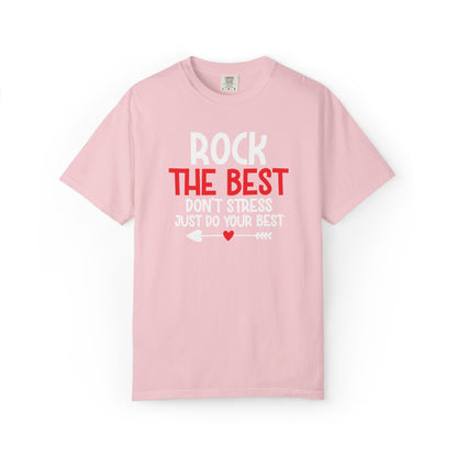 Motivational Rock The Best Stop Wishing Start Doing Action Goal Setting Modern Tee Achievement Self-Improvement Unisex Heavy Cotton T-Shirt