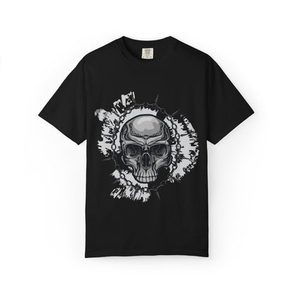 Chain Skull Cranium Head Anatomy Bones Trend Tee Horror Creepy Head X-ray Unisex Heavy Cotton T-Shirt