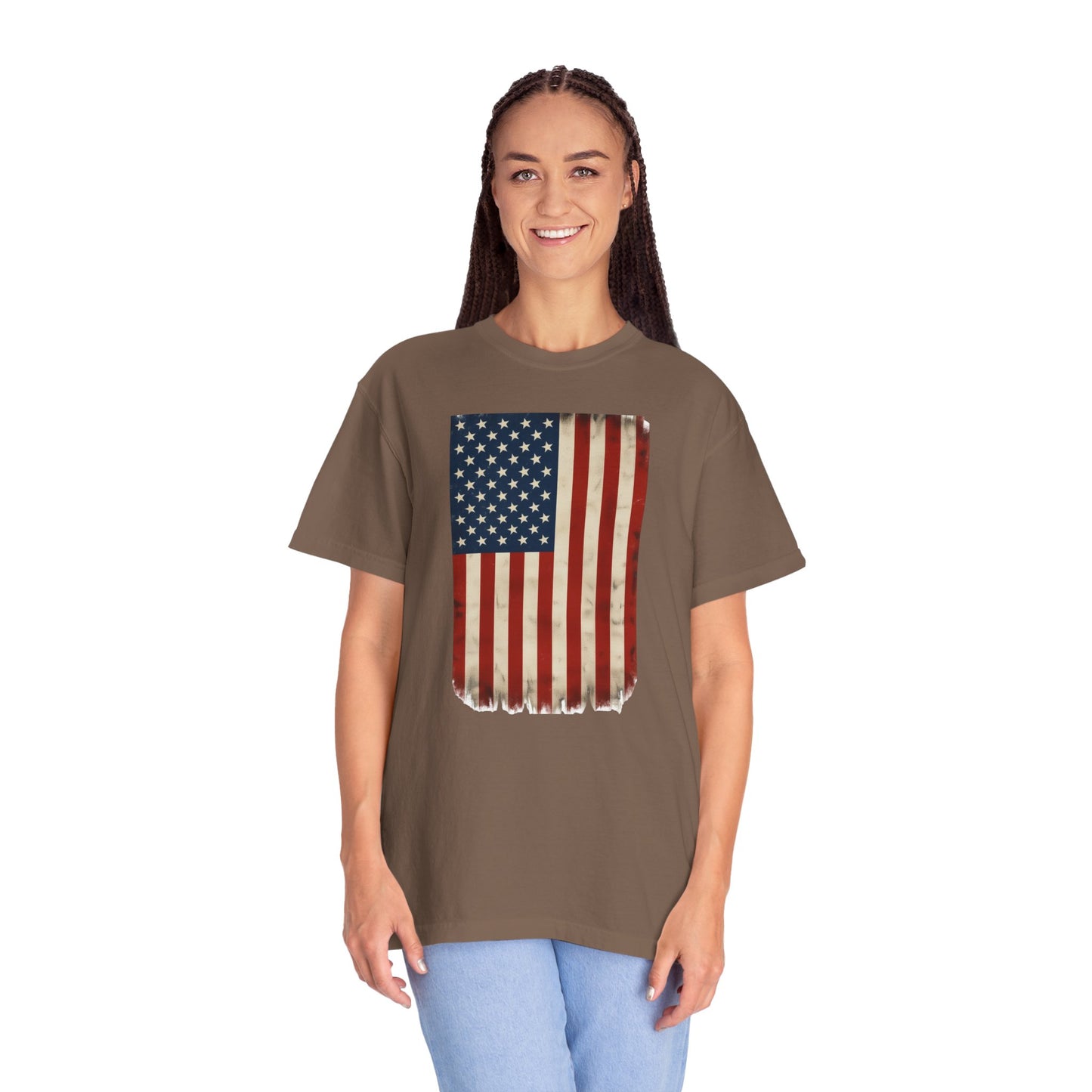 Flag USA - Unisex Garment-Dyed T-shirt