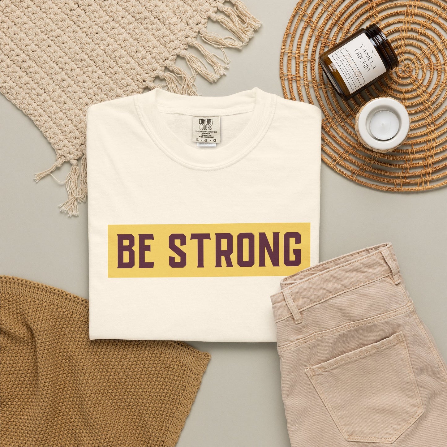Be Strong Quotes Best Selling Unisex Heavy Cotton T-Shirt