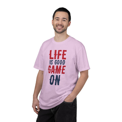 Life Is Good Game On Baseball Player Grand Slam Performers Tee Infield Magicians Batting Champions Unisex Heavy Cotton T-Shirt