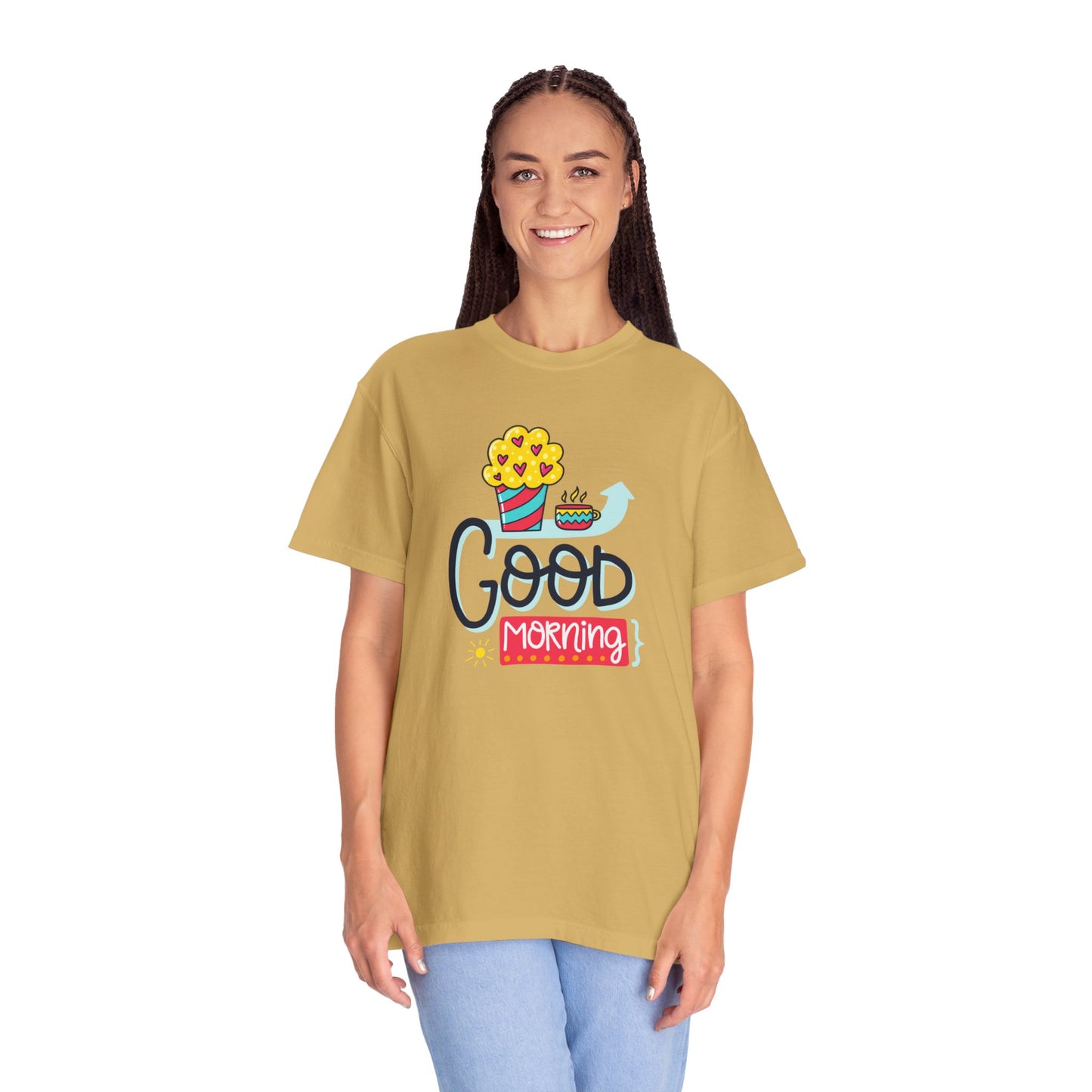 Good Morning Lazy Day Achiever Morning Champion Tee Daily Victory Sleep Defeated Unisex Heavy Cotton T-Shirt