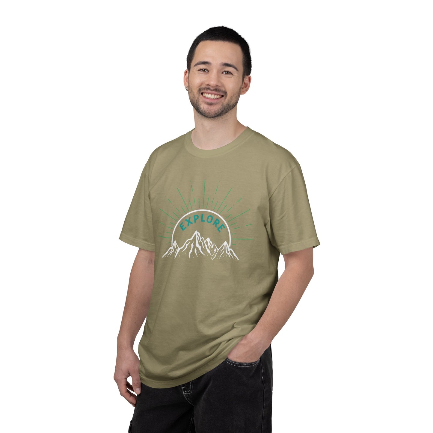 Funny Explore Mountain Adventure Tee Sarcastic Alpine Discover Camping Forest Unisex Heavy Cotton T-Shirt