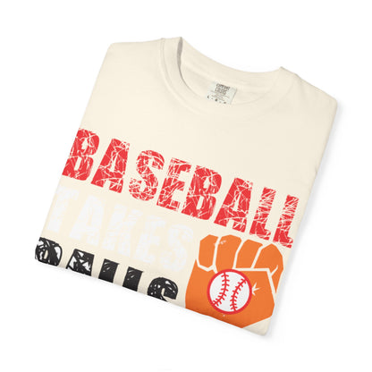 Baseball Takes Ball Defensive Prowess Tee Fielding Excellence Outfield Expertise Unisex Heavy Cotton T-Shirt