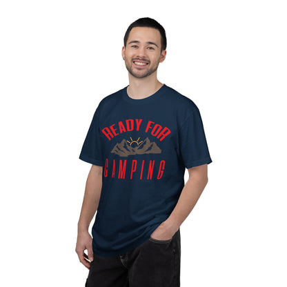 Ready For Camping Trendy Tee Adventure Mountain Hut Belays Ropes Fun Activities Bonfire Unisex Heavy Cotton T-Shirt