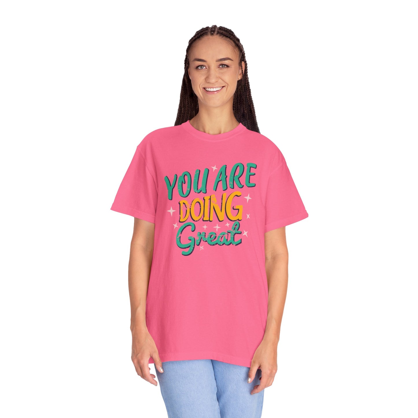 You Are Doing Great Trendy Tee Motivational Daily Reminder Supportive Dedication Positivity Keep It Up Unisex Heavy Cotton T-Shirt