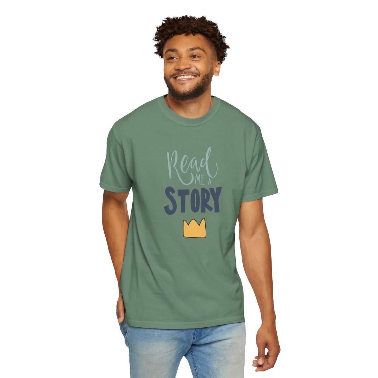 Read Me A Story Time Travel Superhero Parallel Trendy Tee Universe Fiction Connection Grand Parents Unisex Heavy Cotton T-Shirt