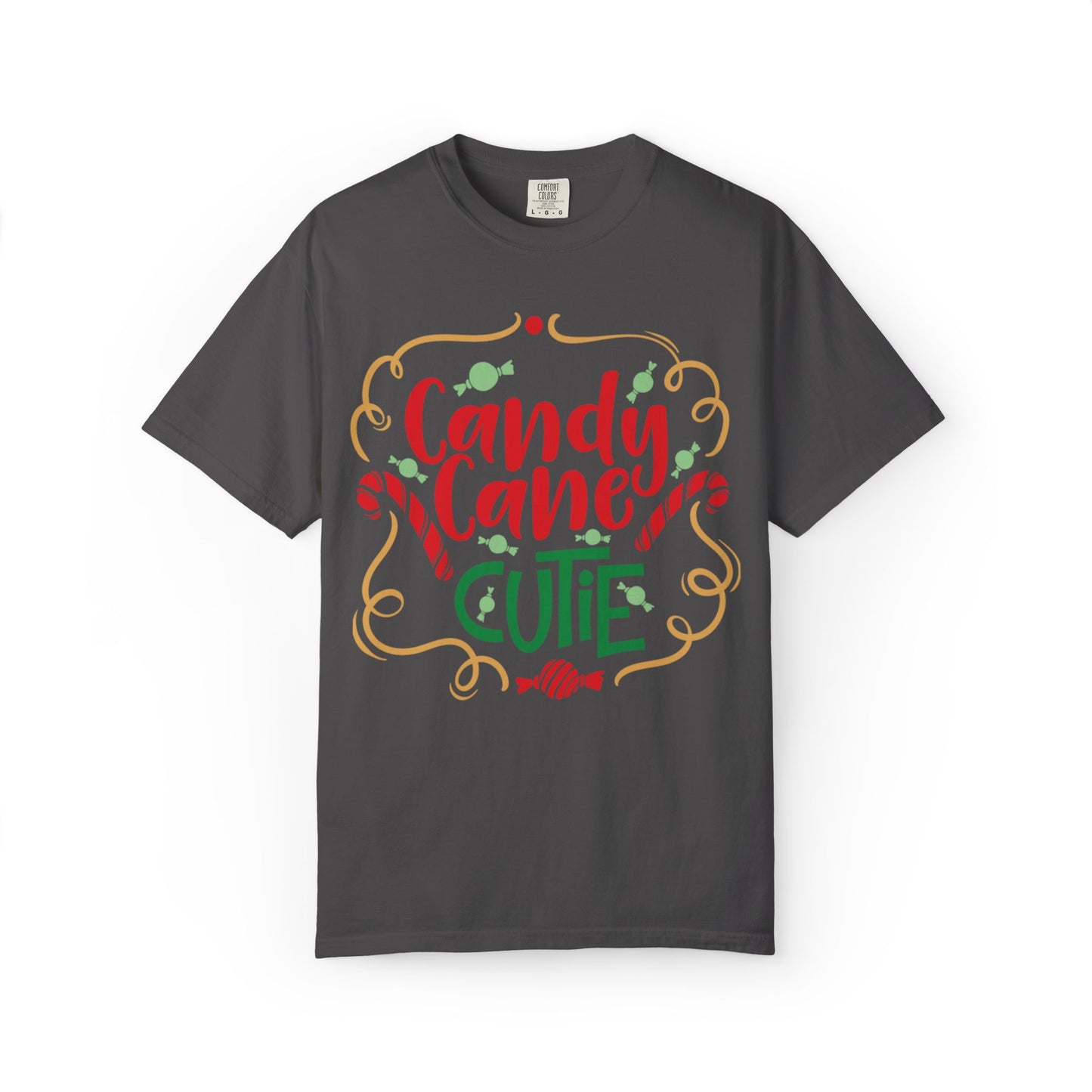 Candy Cane Cutie Enjoying Tee Tiny Helpers Jingle Bell Bling Festival Season Merry Christmas Unisex Heavy Cotton T-Shirt