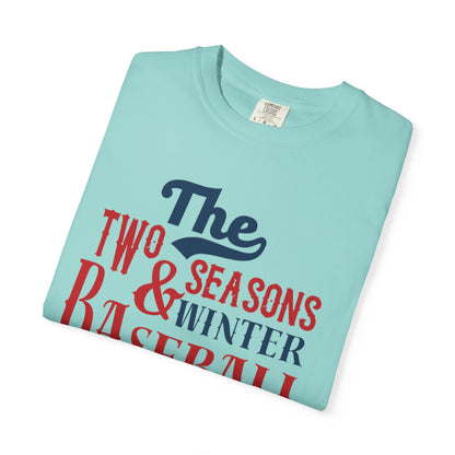The Two Seasons Winter & Baseball Pitcher’s Snow Peace Tee Scoreboard Smiles Inning Of Joy Unisex Heavy Cotton T-Shirt