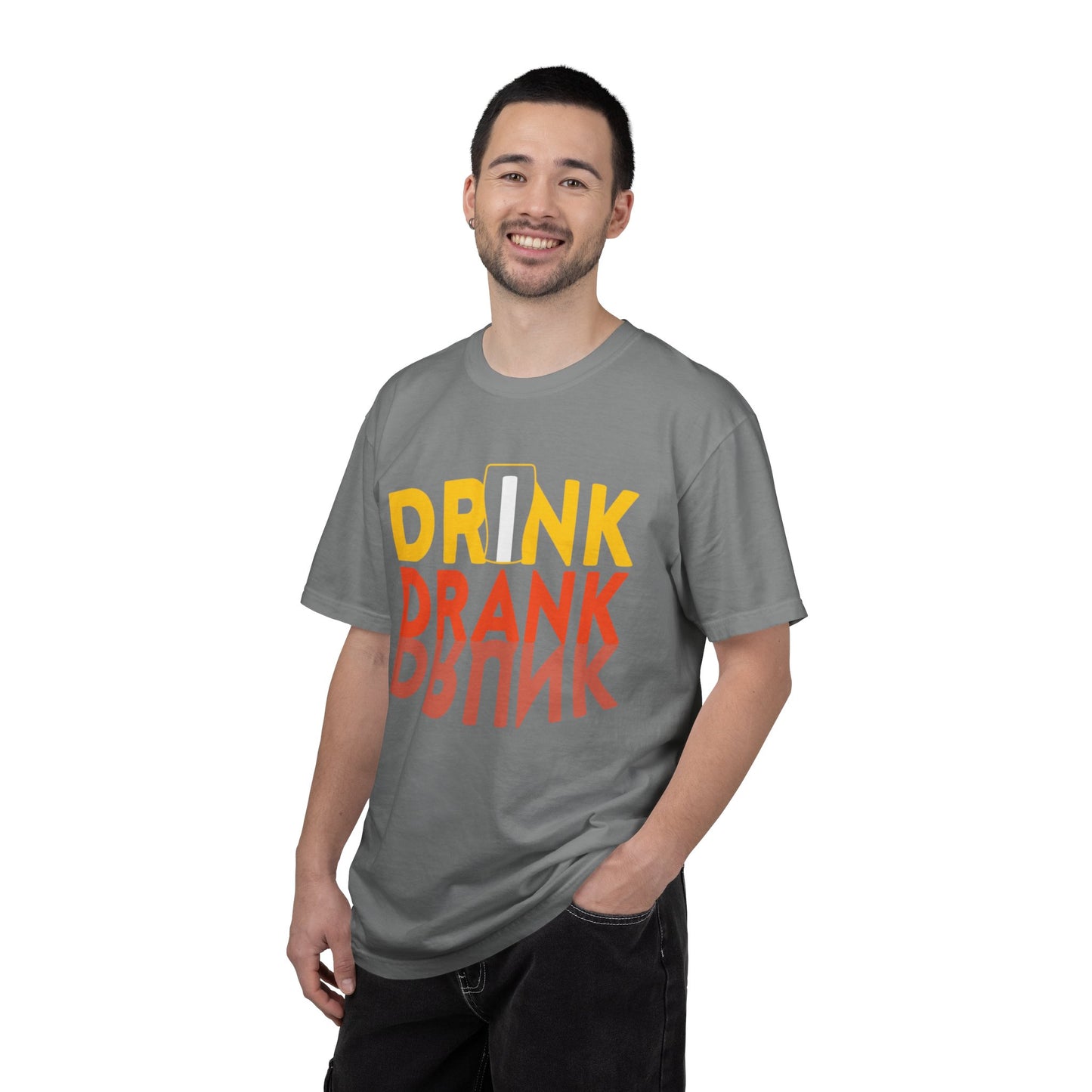 Funny Drink Drank Drunk Want To Drink Beer sarcastic Beer Glass Sip & Smile Unisex Heavy Cotton T-Shirt