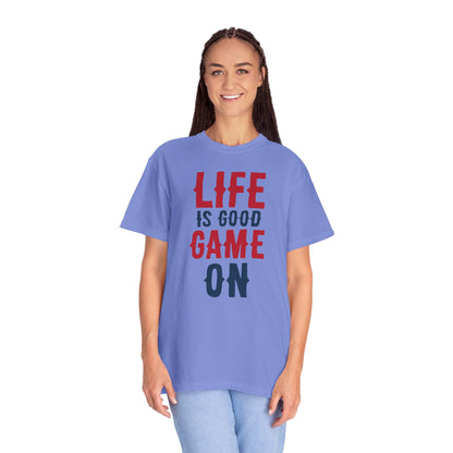 Life Is Good Game On Baseball Player Grand Slam Performers Tee Infield Magicians Batting Champions Unisex Heavy Cotton T-Shirt
