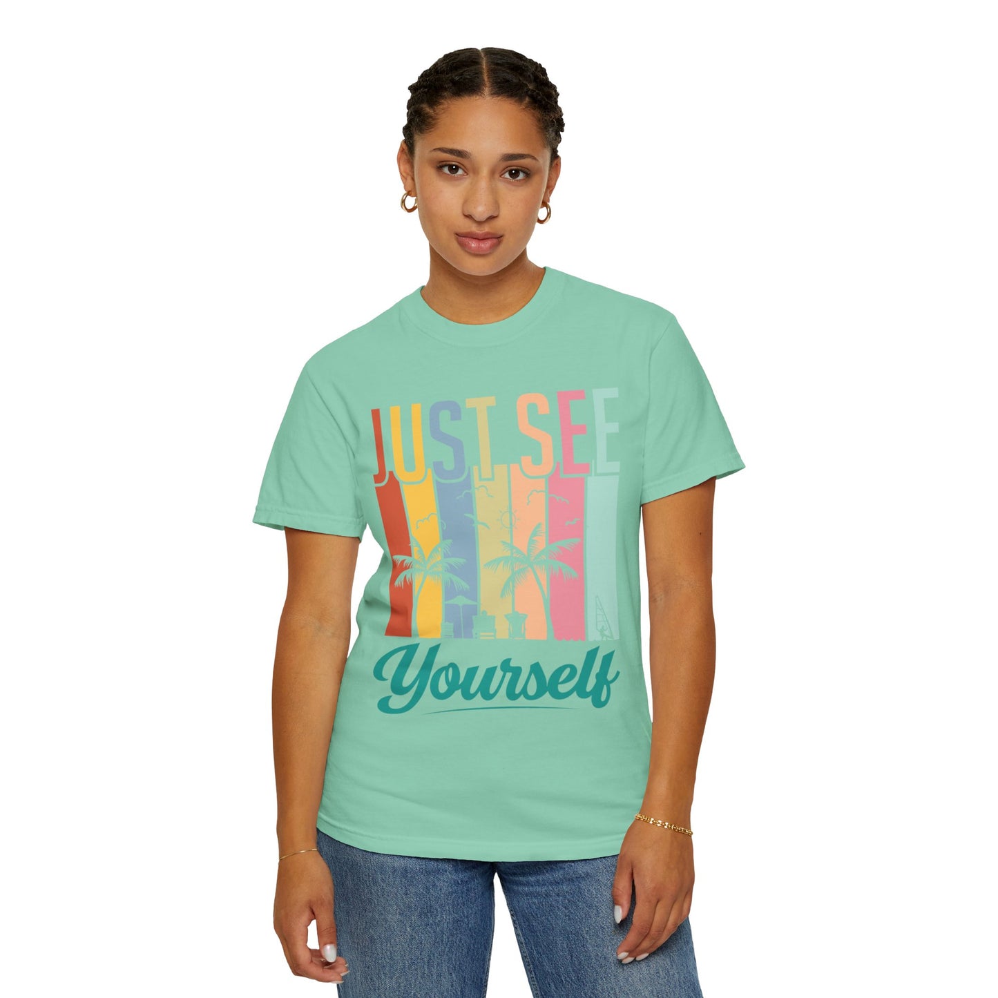 Inspirational Just See Yourself Self-Discovery Personal Vision Focus Summer Vibes Unisex Heavy Cotton T-Shirt