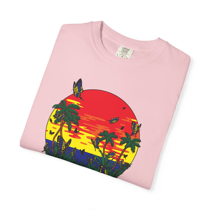 Palm Trees Island Summer Trendy Tee Sunshine Days Ice Cream Summer Camp Beachcombing Anchor Unisex Heavy Cotton T-Shirt