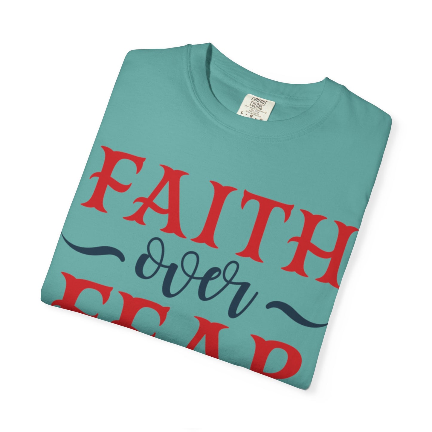 Faith Over Fear Stop Wishing Start Doing Action Goal Setting Modern Tee Achievement Self-Improvement Unisex Heavy Cotton T-Shirt